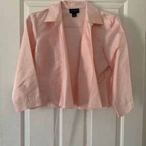 Petite Pink silk tie top/ blouse!